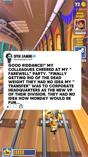 GOOD RIDDANCE!" MY COLLEAGUES CHEERED AT MY "FAREWELL" PARTY. "FINALLY GETTING RID OF THE DEAD WEIGHT!" THEY HAD NO IDEA MY "TRANSFER" WAS TO CORPORATE HEADQUARTERS - AS THE NEW VP OF THEIR DIVISION. THEY HAD NO IDEA HOW MONDAY WOULD BE FUN... #redditfb #stories #storytime #fyp #redditstorytime | Taylor Drake