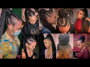 ❤❤Latest Braids Hairstyles For Black Women | 2021 Ponytail Braiding Hair Hairstyles For Women❤❤❤
