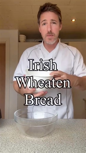 IRISH WHEATEN BREAD ☘️ Preheat your oven to 180C Conventional Oven. If using a fan assisted oven preheat it to 160C 250g of Whole-wheat flour 200g of Plain Flour 50g of fine porridge oats 1 tsp of Baking Soda 1 tsp of Baking Powder 1 tsp of Salt 350ml of Buttermilk 1 Large Egg 2 tbsp of melted butter 1 tsp of honey or a little sugar (optional) *Alternatives for Buttermilk. You can add 2tbsp of lemon juice or vinegar to 350ml of regular milk. Stir and let it stand for about 10 minutes before usin