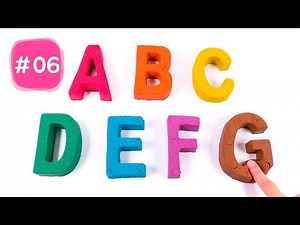 Learn Alphabet with Kinetic Sand Mold #06 - By MagicPang