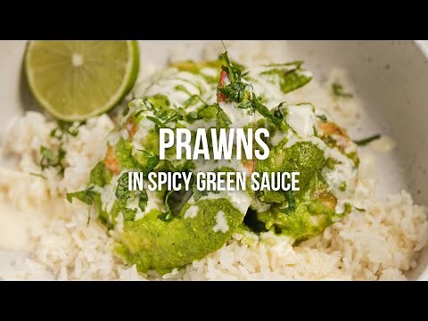 Prawns in Spicy Green Sauce