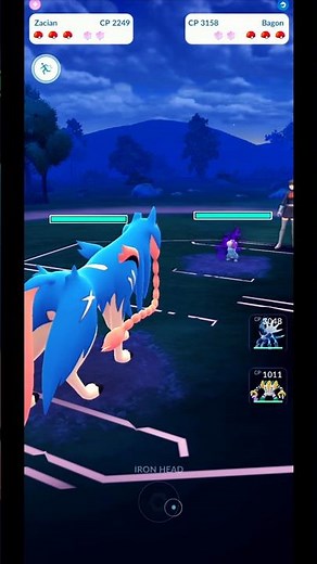 Zacian LEGENDARY vs Bagon SHADOW Team Rocket Battle in Pokémon GO #Shorts