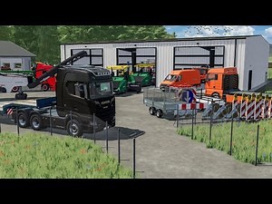 Building roundabout with 2 traffic lanes to make traffic easier | Farming Simulator 22 Public works