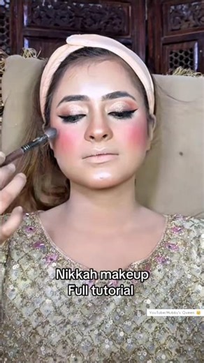 🤍 Heavy Nikkah Bridal Makeup Tutorial ✨ #foryou #makeup #softglamlook #trending #shorts