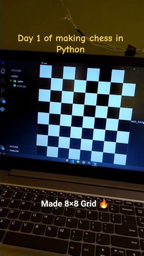 Day 1 of Making Chess from Python 🔥. #coding #python #programming #gamedev #chess