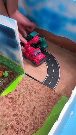 Tractor VS Excavator RACE! WHO WILL WIN? 🚜 | #shorts #vehicles #blippi #kidsfun #tractor #excavator