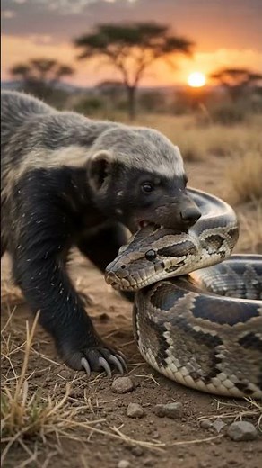 Honey Badger vs Giant Python | Epic Wildlife Survival Battle 🦡🐍