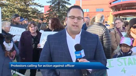 Protesters want Alberta police officer fired for running over, killing deer