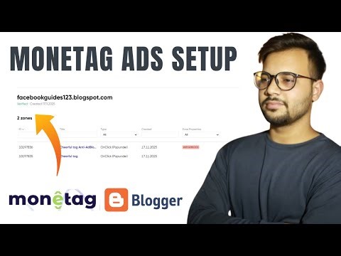 How to Setup Monetag Ads on Blogger | Monetag Ads Tutorial | Monetag Website Verification on Blogger