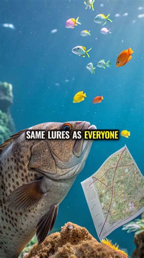 Fish aren't dumb - they learn to avoid popular fishing spots after seeing too many lures and hooks. Moving slightly away from crowded areas and using more subtle lures can triple your chances of success. #fishingpressure #fishingtips #ai | BAITCAMP
