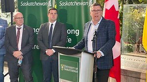 Premier Scott Moe takes questions from reporters on Canada-China tariff deal