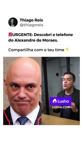 DESCOBRI O TELEFONE DO ALEXANDRE DE MORAES