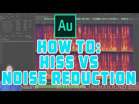 Adobe Audition How To: Hiss Vs Noise Reduction