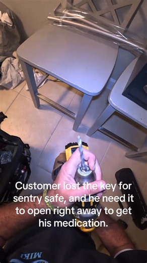 29K views · 135 reactions | Customer lost the key for sentry safe, and he need it to open right away to get his medication. | Vault Cracker | Facebook