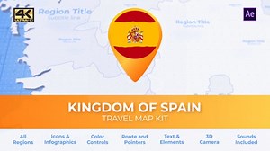 Download Spain Map - Kingdom of Spain Travel Map - FREE Videohive - aedownload.com