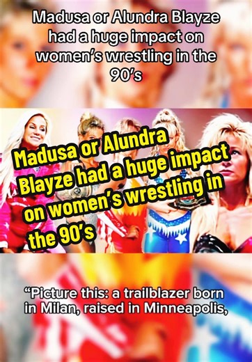 Madusa or Alundra Blayze had a huge impact on women’s wrestling in the 90’s. #madusa #alundrablayze #wwf #wwe #wcw #wrestling