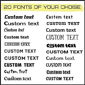 Custom Vinyl Lettering Decal Sticker - Choose from Fonts and Colors - Personalized for Auto Car Window, Business Glass, Boat, Door- Custom Stickers, Letter Stickers, Name Decals