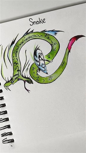 How to draw body with (Snake,mantis) #drawing #stickman #tutorial #fyp #sketch