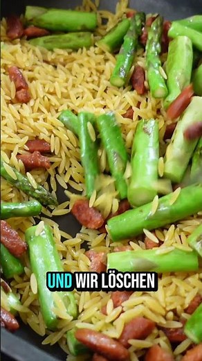 Diese Spargel-Orzo-Pfanne ist zu gut #plantbased #einfachvegan
