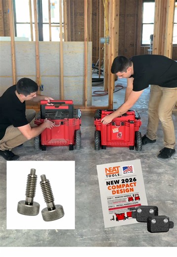 Old vs New 🔧 Handle pins vs the Neat Tools COMPACT Handle Release Kit. Quicker on/off, stronger design, built for real use. Make the switch 🔗 #milwaukeepackout #neattools #packoutmods #toolsofthetrades