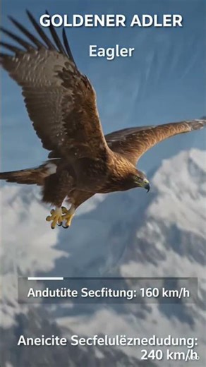 🔥 Steinadler Geschwindigkeit – Zweitschnellstes Tier der Welt (320 km/h!)
