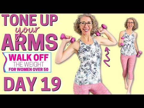 TONED ARMS Walk with light hand weights 🦶 WALK Off the Weight Day 19