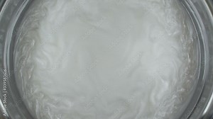 Rheoscopic fluid. Beautiful movement of particles in a liquid. Fantastic patterns and shapes. 50 fps