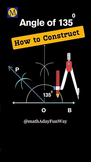 135-degree Angle |How to construct #geometricconstruction #angles