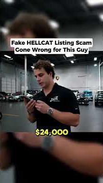 He Tried to Scam a Car Dealer With a Fake Listing… Didn’t Expect This 😱🤯 #cars #hellcat #scam #carde
