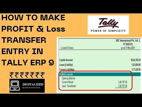 How to Make Profit & Loss Transfer to Capital Account Entry in Tally ERP 9 I Official Tally Method