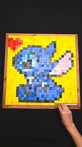 Lilo and stitch 💙 DIY pixel art from scratch!