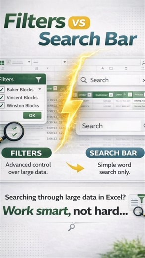 ❌ Stop using filters Use Smart Search instead ⚡Stop wasting time on filters #exceltips #excel #vba