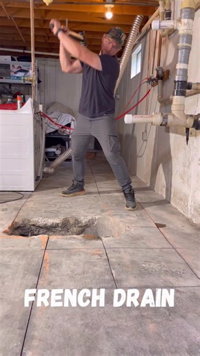Mykhaylo Panchishak on Instagram: "Installing an French drain and a sump pump to remove ground water #homerenovation #realestate #entrepreneur #diy #construction"