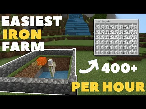 EASIEST Iron Golem Farm for Minecraft Bedrock 1.20!