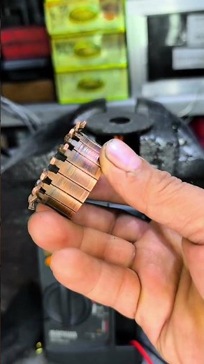 Checking for Short Circuits on the Commutator #Commutator #MotorRepair #ShortCircuit #Engineering