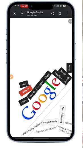 google gravity. cool google trick #smartphone #tech #tech #ytchannel #ytshorts #gadget #youtubeshort