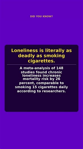 Loneliness is literally as deadly as smoking cigarettes.