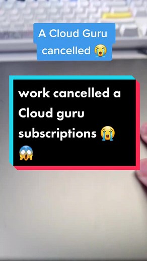 work is switching learning platforms... no more A Cloud Guru 😭 #aws #learning #acloudguru