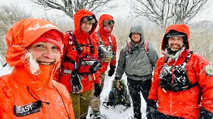 Stranded mountain hiker rescued during winter storm