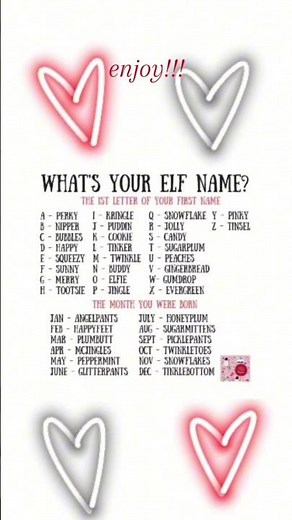 Make an elf name🎀🌸🌷