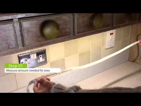 How to install led strip light under a kitchen cabinet?