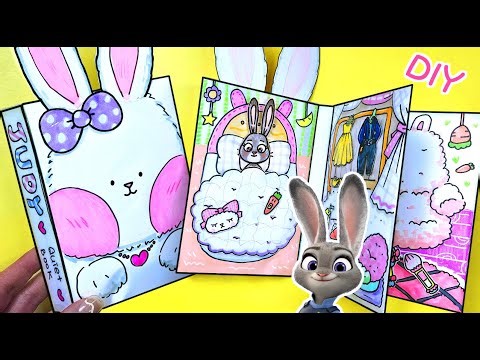 Judy Cute Squishy Book DIY #zootopia2 #gamebook #bunny #종이놀이 #paperdiy #tutorial