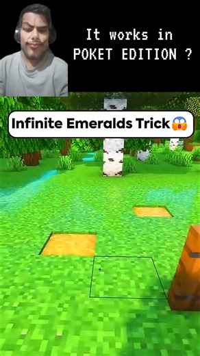 Unlimited " EMERALD " Glitch 🤔 it works in ( PE ) #minecraft #shorts