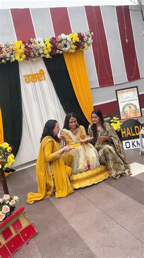 Haldi Decoration Setup at Home 💛✨ #ytshorts #haldidecoration #haldi #wedding