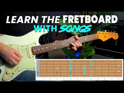 Learn The Fretboard - Memorise Every Note Name with Song Examples!