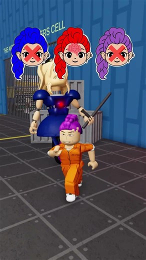 Anime rumi escape [POLICE GIRL!] BARRY 2 PLAYER ESCAPE PRISON #roblox #shorts
