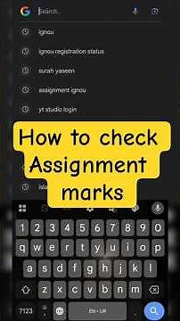 How to check IGNOU assignment marks | IGNOU assignment status | #ignou #ignouassignment #shorts