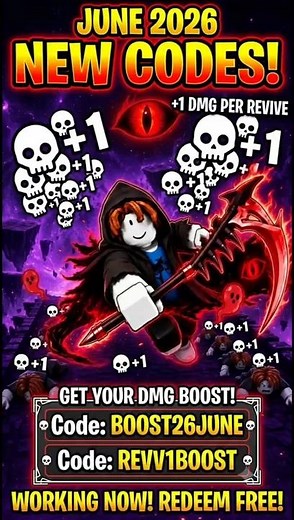 NEW +1 DMG Per Revive Codes June 2026 Are HERE! 💀🔥 #roblox #shorts #codes