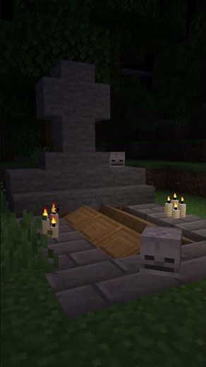 ⚰️ How to make a PERFECT grave in Minecraft 🎃 #Minecraft