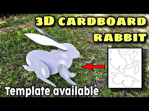 How to make a Rabbit with cardboard | cardboard animals | cardboard cutout